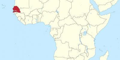 სენეგალის რუკაზე აფრიკის