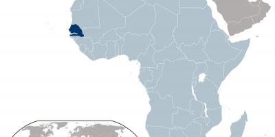 რუკა სენეგალის მდებარეობა მსოფლიო
