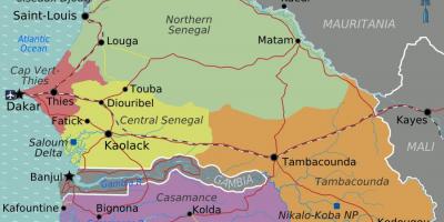 რუკა სენეგალის პოლიტიკური